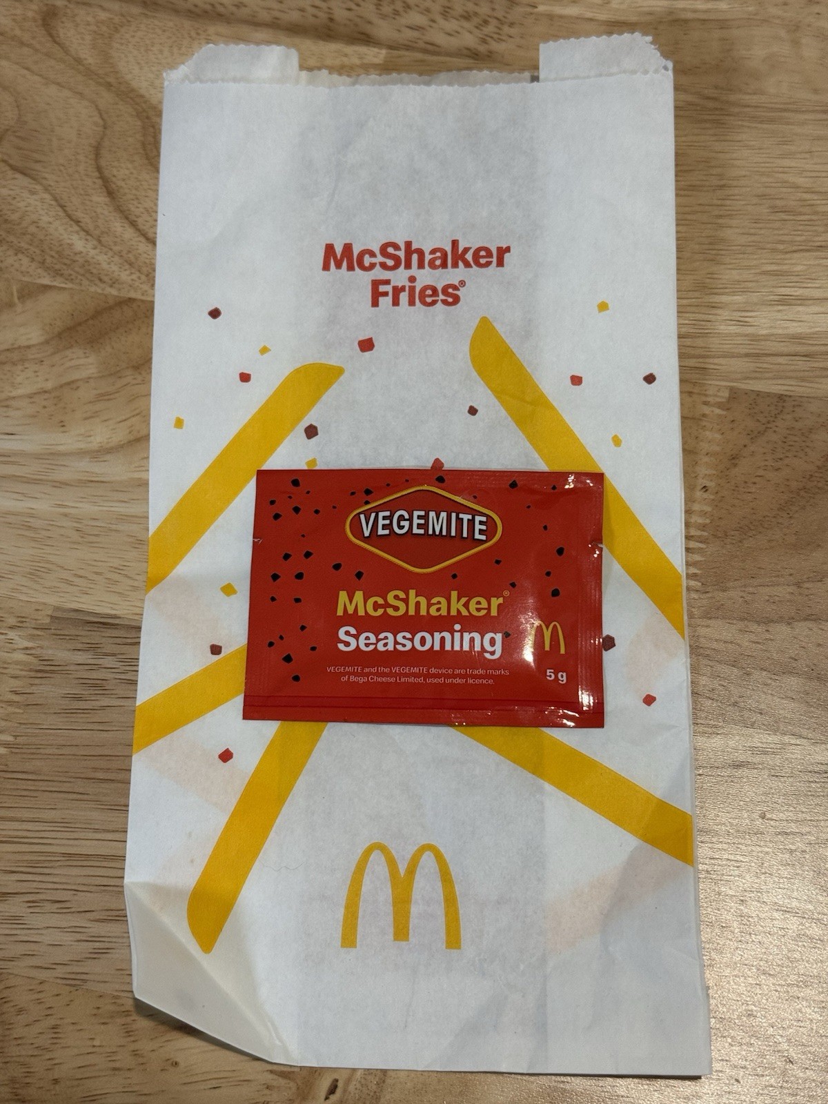 McDonald’s Vegemite McShaker Seasoning + Shaker Bag Australia Special Item 2025