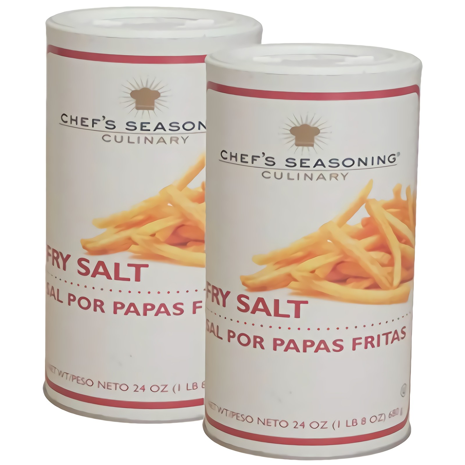 Chef’s Seasoning French Fry Salt Canister, 24 oz. | Pack of 2