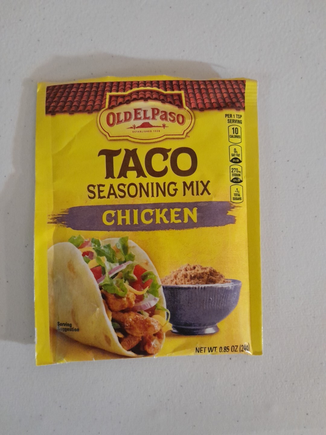 Old EL PASO Chicken Taco Seasoning Mix. (1) Pkg. New, Rare. Discontinued