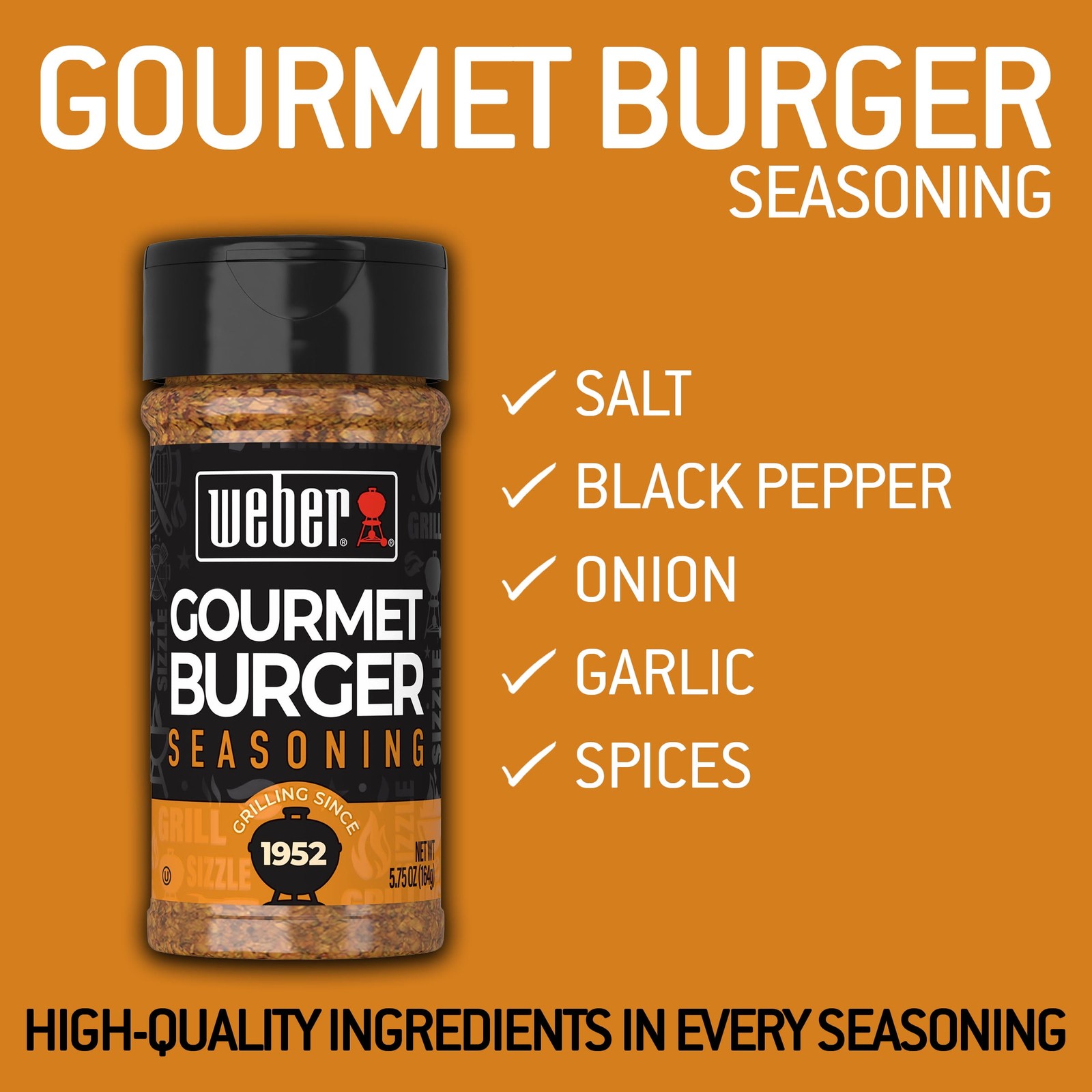 (6 pack) Weber Gourmet Burger Seasoning, 5.75 oz