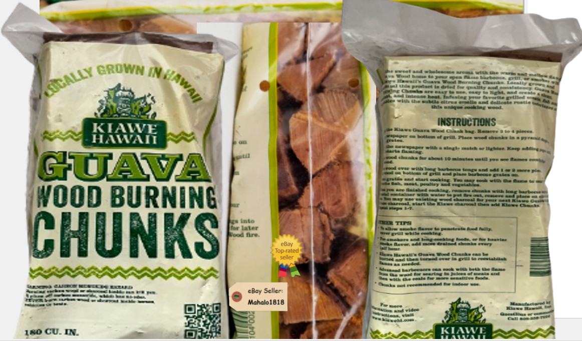Two (2) Keawe Hawaii Guava BBQ Wood Chunks from Hawaii, 180 CU. IN.