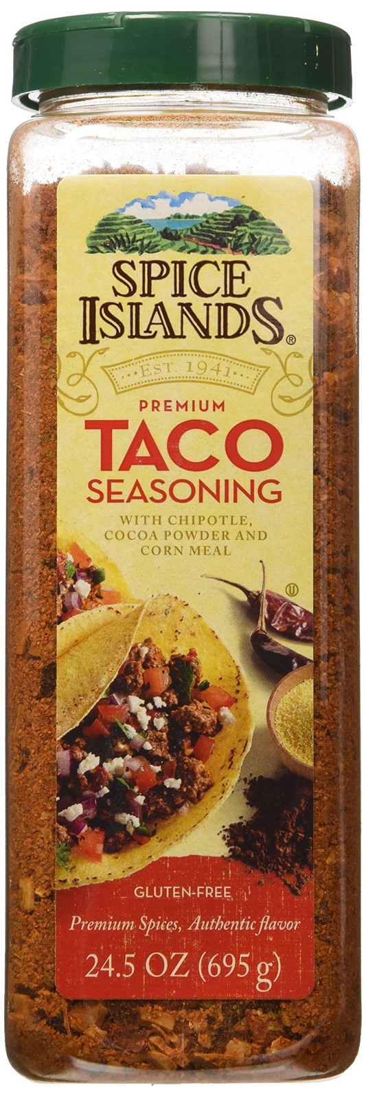 Spice Islands Premium Taco Seasoning with Chipotle Cocoa Powder and Corn Meal…