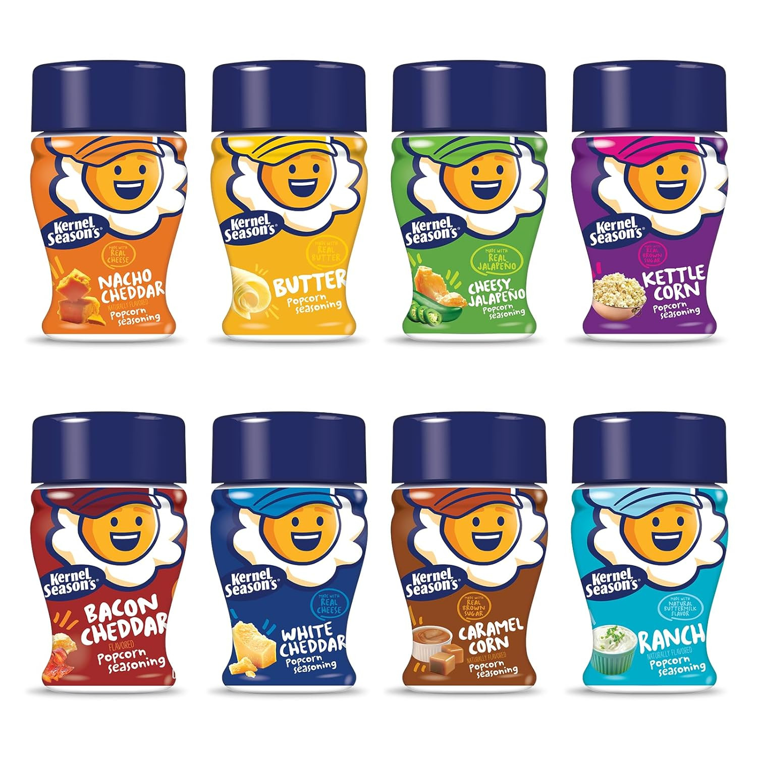 Pack 8 condimentos mini Kernel Seasons para palomitas frascos 0 9 onzas variados