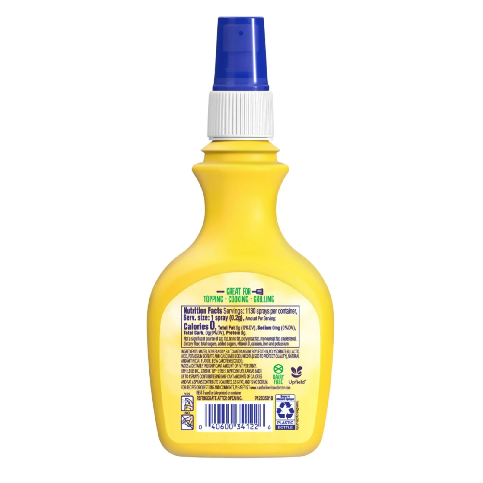3 Pack I Can’t Believe It’s Not Butter! Original Spray Size 8oz Bottles Zero Cal