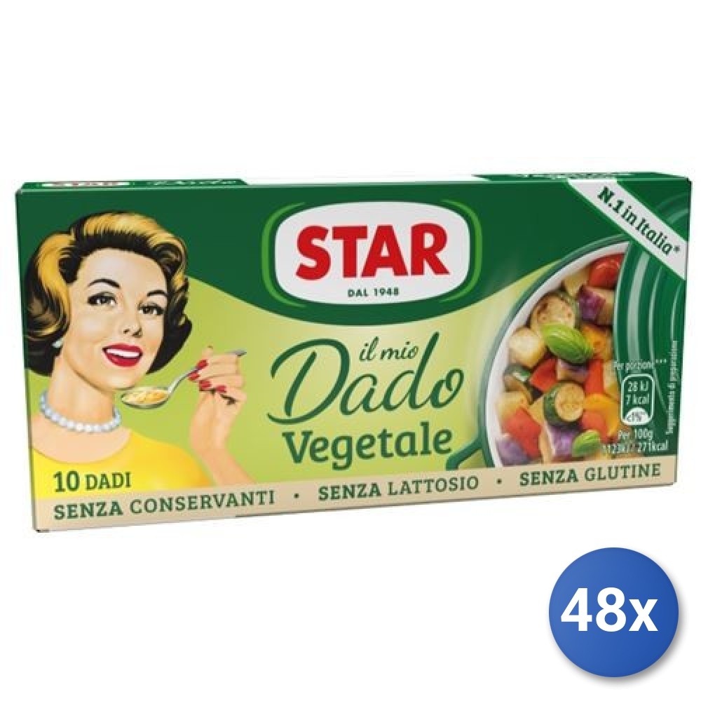 48X Multipack Vegetable Star Dice 10 Cubes