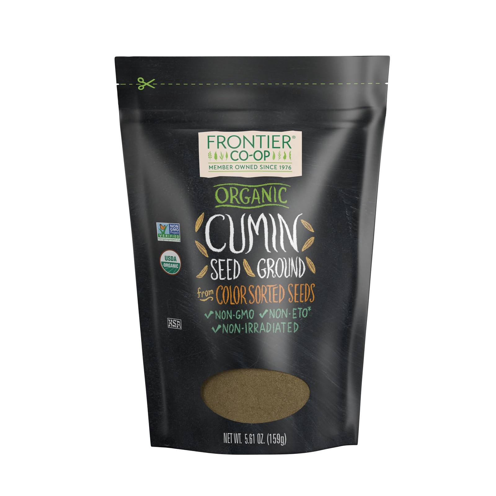 Organic Ground Cumin Seed Powder 5.61 Ounce Frontier Co Op Spice Jeera