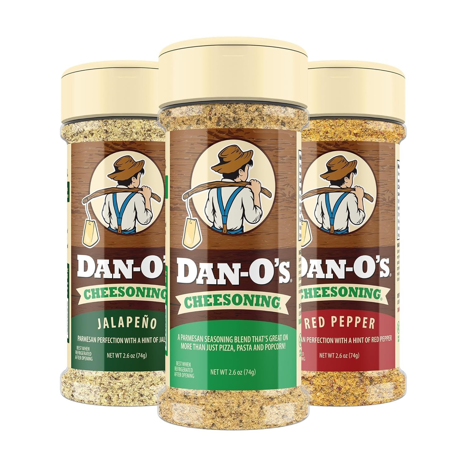 Flavorful 3-Bottle Cheesoning Set: Red Pepper, Jalapeño & More – All Zero Cal