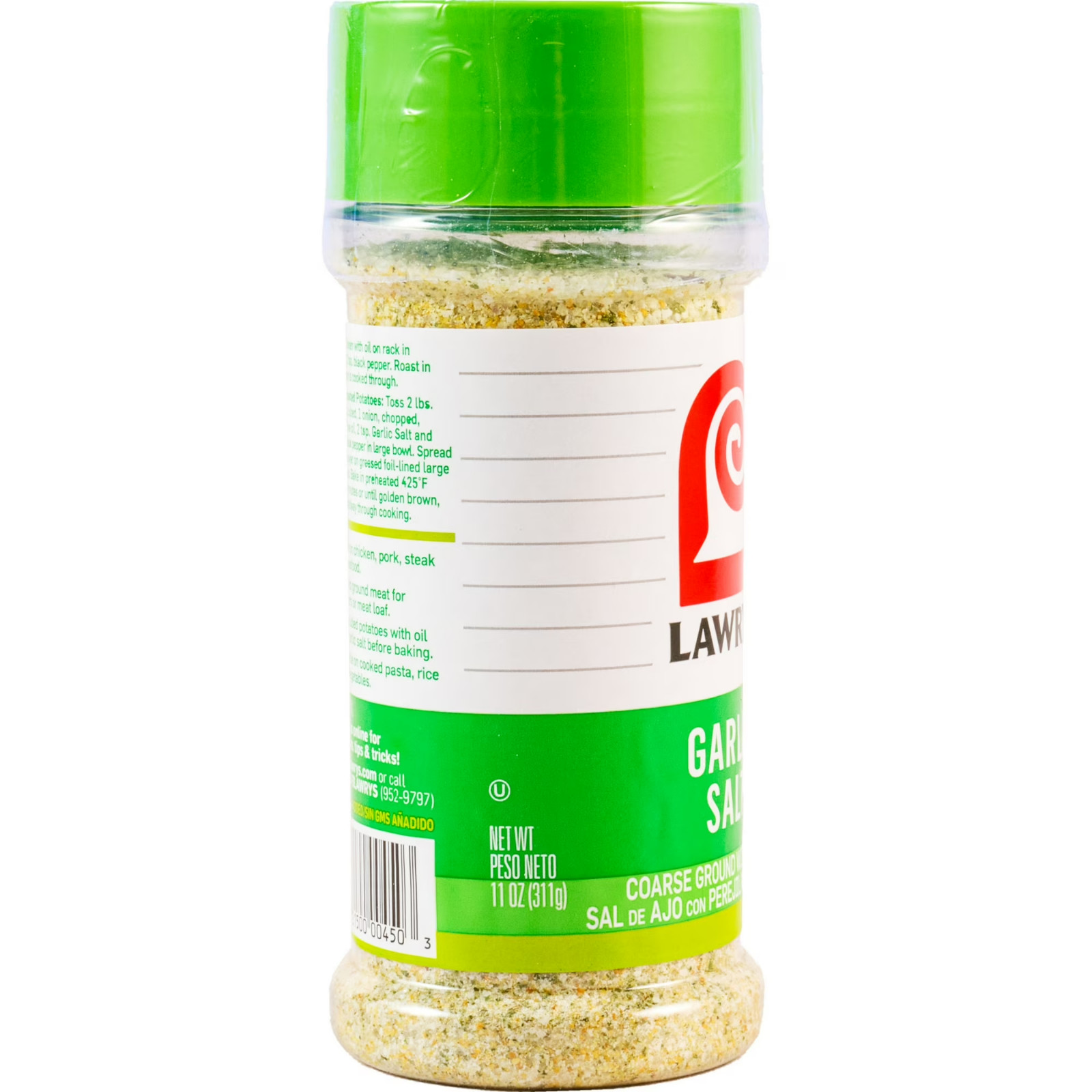 Lawry’s Kosher Classic Coarse Ground Garlic Salt, 11.0 oz Bottle