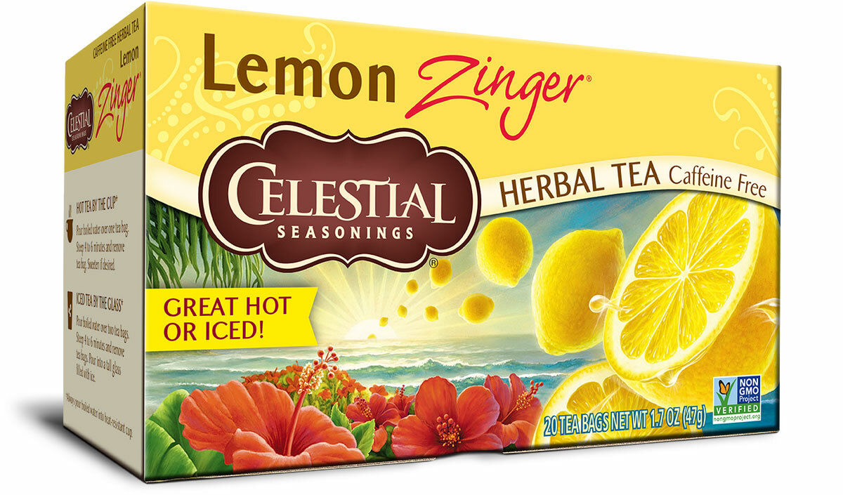 Celestial Seasonings Lemon Zinger Herbal Tea (Pack of 2)