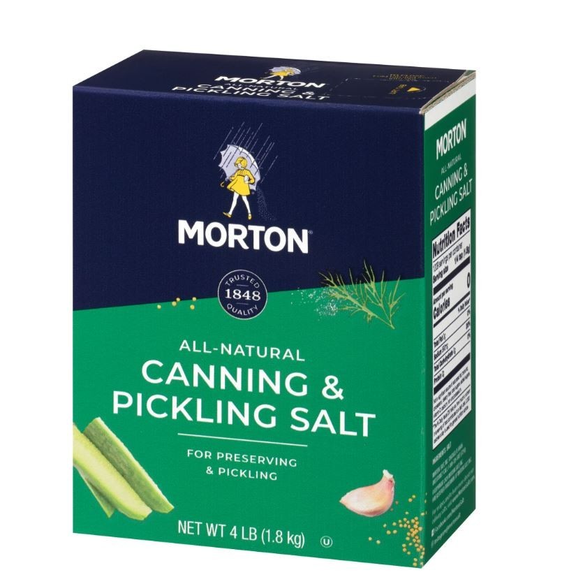 Morton Canning & Pickling Salt, for Preserving and Pickling, 4 LB Box (4 pack)
