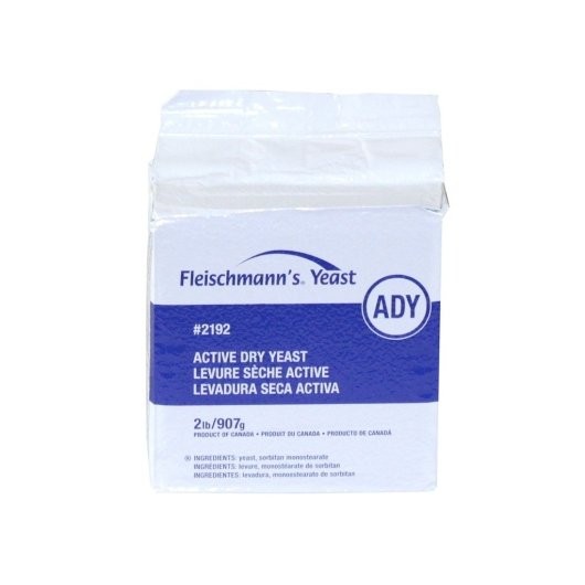 Fleischmann s Active Dry Yeast, 2 Pounds Vacuum Pack, 12 Per Case