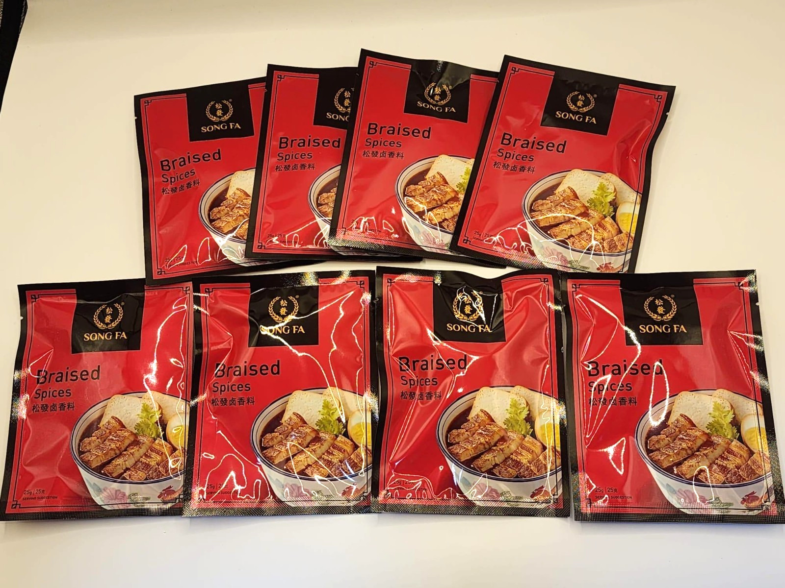 Authentic Song Fa Braised Spices Singapore — Lot of 8 Packs (25g each)