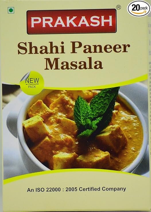 PRAKASH Shahi Paneer Masala Spice Mix 200gm Indian Pure Authentic Natural Blend
