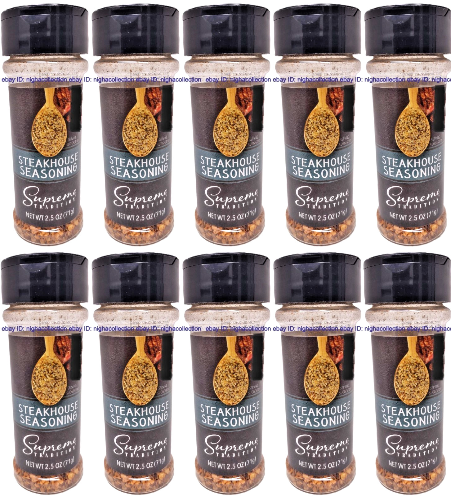 ( LOT 10 Bottles ) Steakhouse Seasoning 2.5 oz Each BB:11/2026 New SEALED