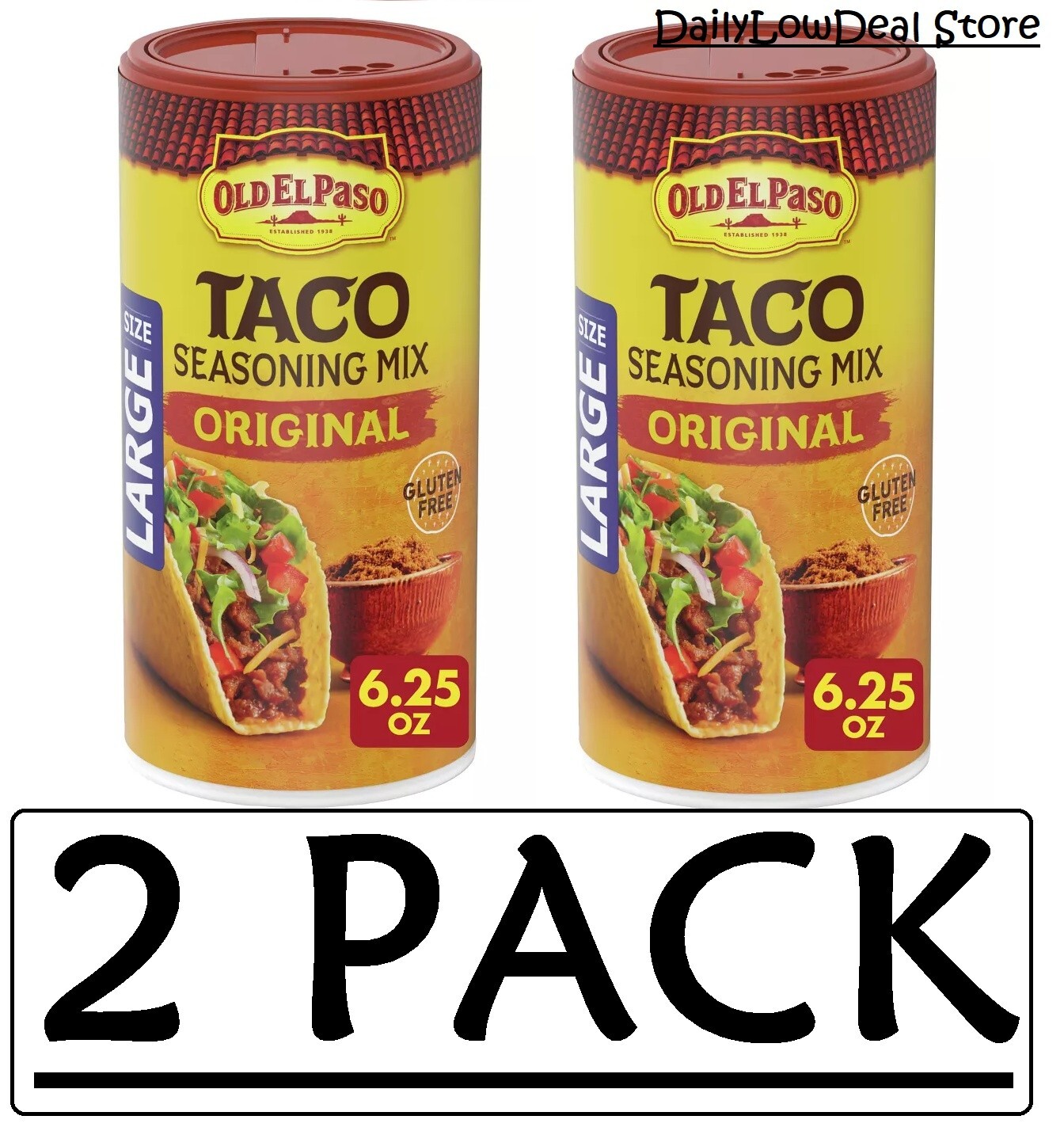 2 PACK – Old El Paso Original Taco Seasoning Mix 6.25 oz (Total 12.5 oz)