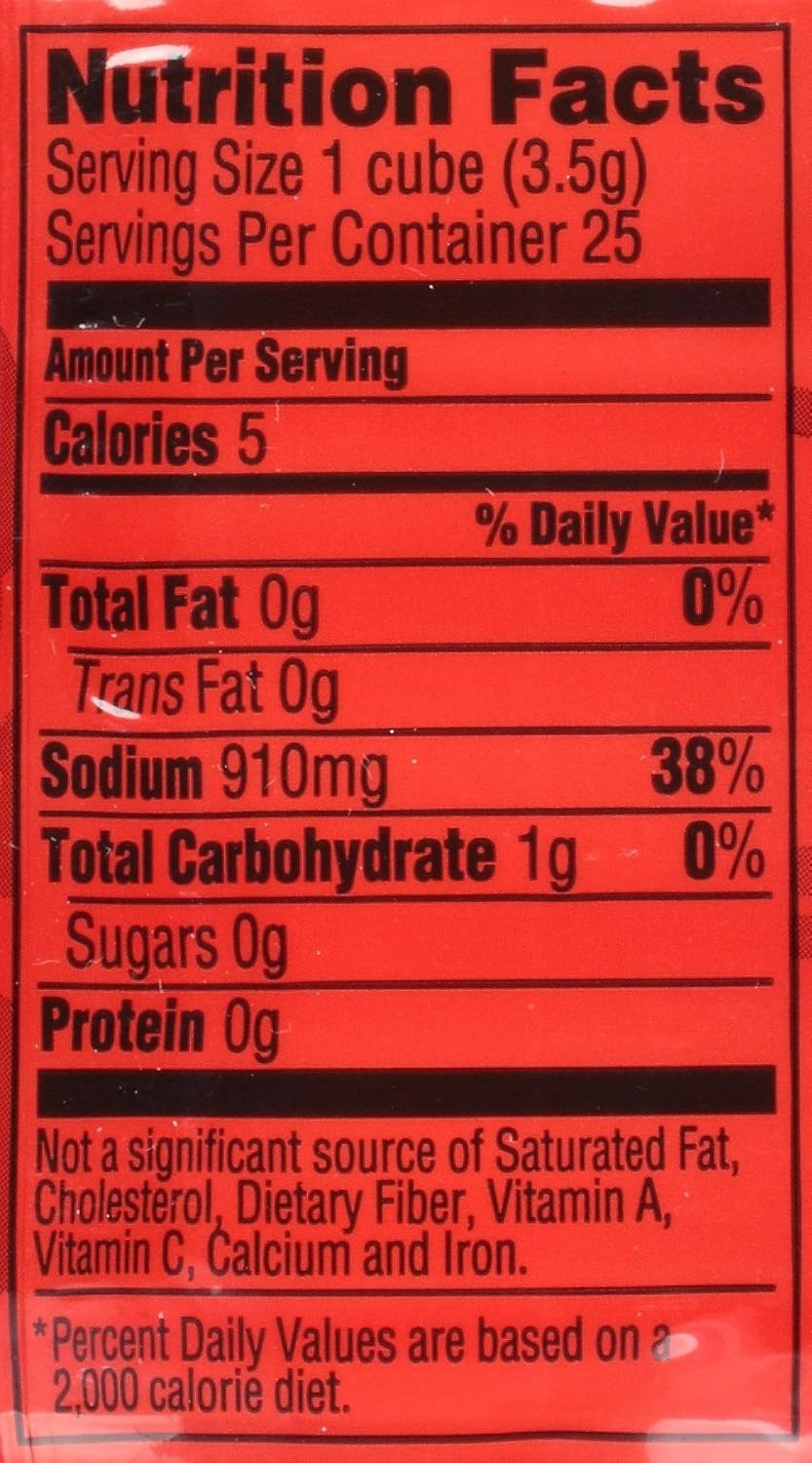 HERB-OX Beef Bouillon Cubes, Beef Stock Seasoning, 25 Ct, 3.25 oz. Fresh, 5 Pack