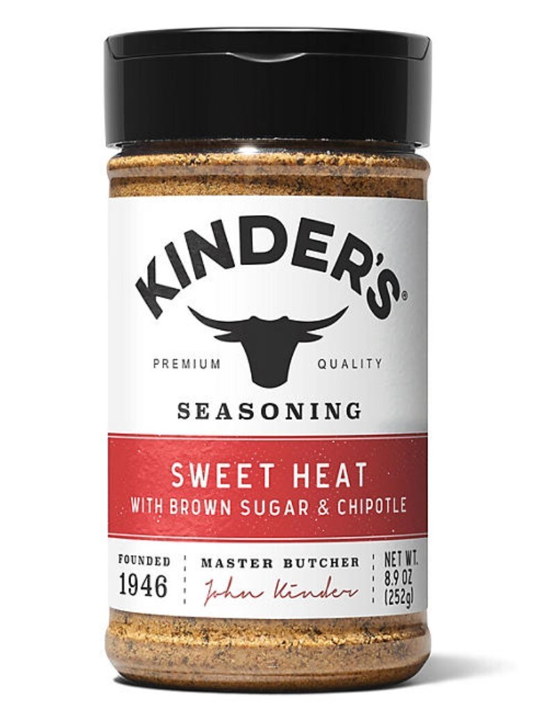 Kinder’s SWEET HEAT Seasoning 8.9 oz Brown Sugar & Chipotle Pork Chicken Salmon