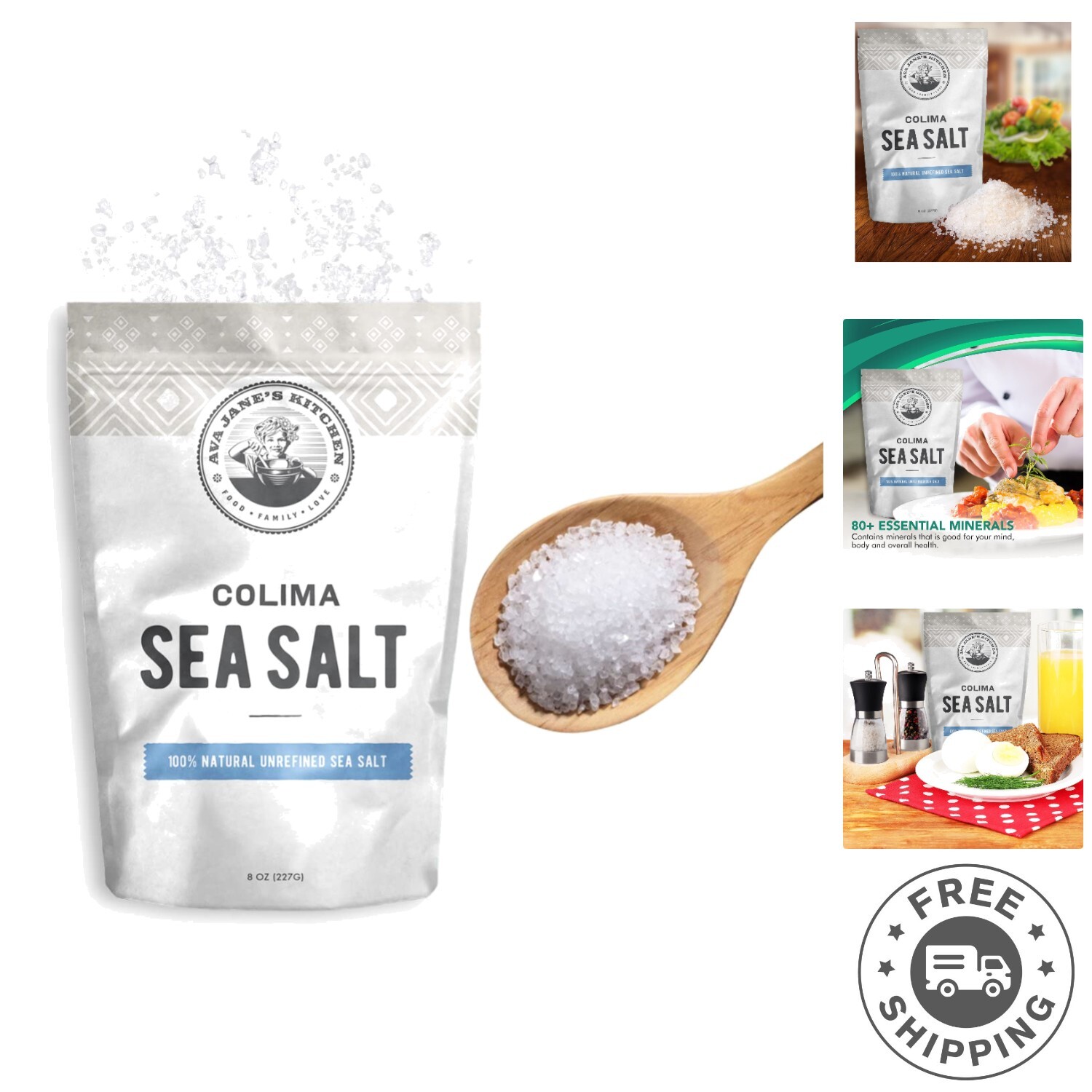 – Colima Sea Salt Unrefined Hand Harvested – 100% all Natural Organic Sea Sal…