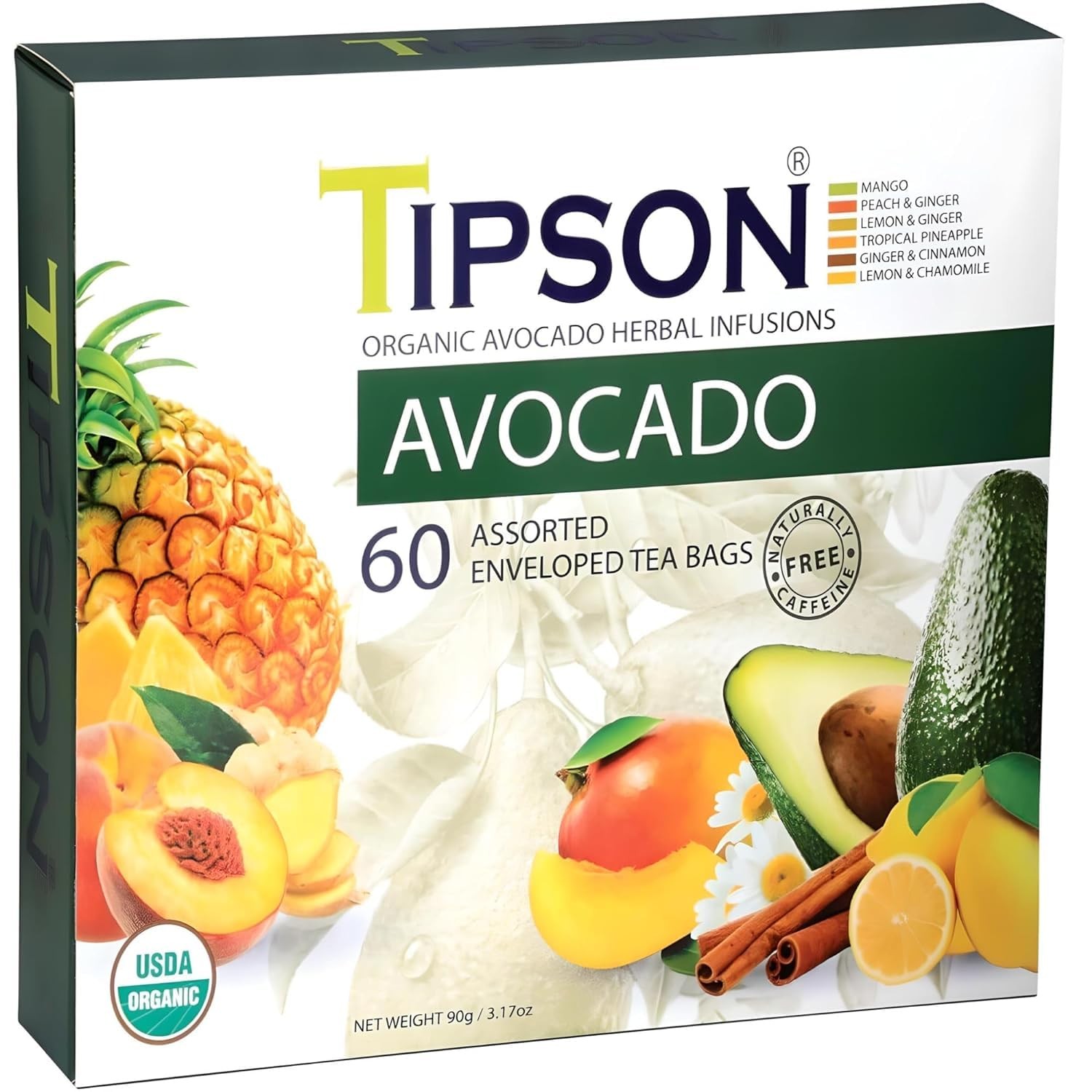 Tipson Organic Avocado Variety Sampler – 6 Flavors (60 60 Count (Pack of 1)