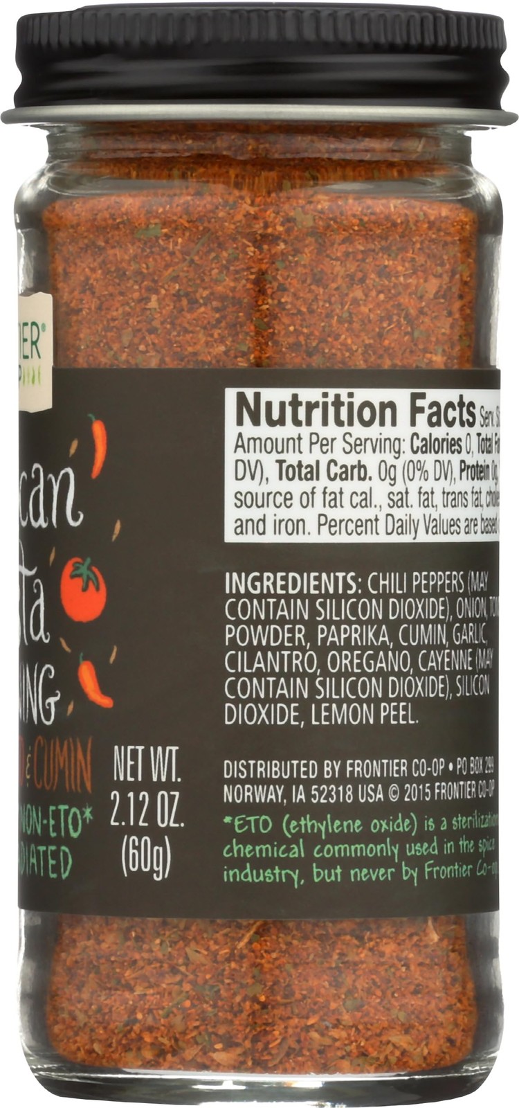 Frontier Co-op Mexican Fiesta Seasoning, 2.12 Ounce (Pack of 1), No Color