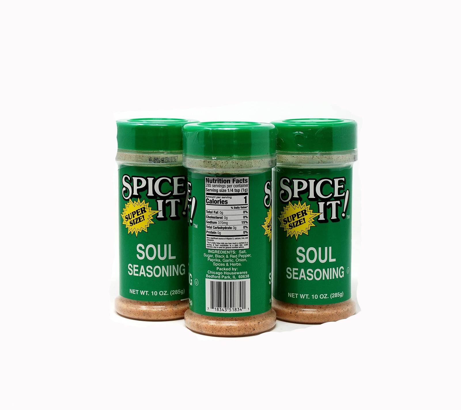 JFS Spice It! Soul Seasoning 10 Ounce 3-Pack 10 (Pack of 3)