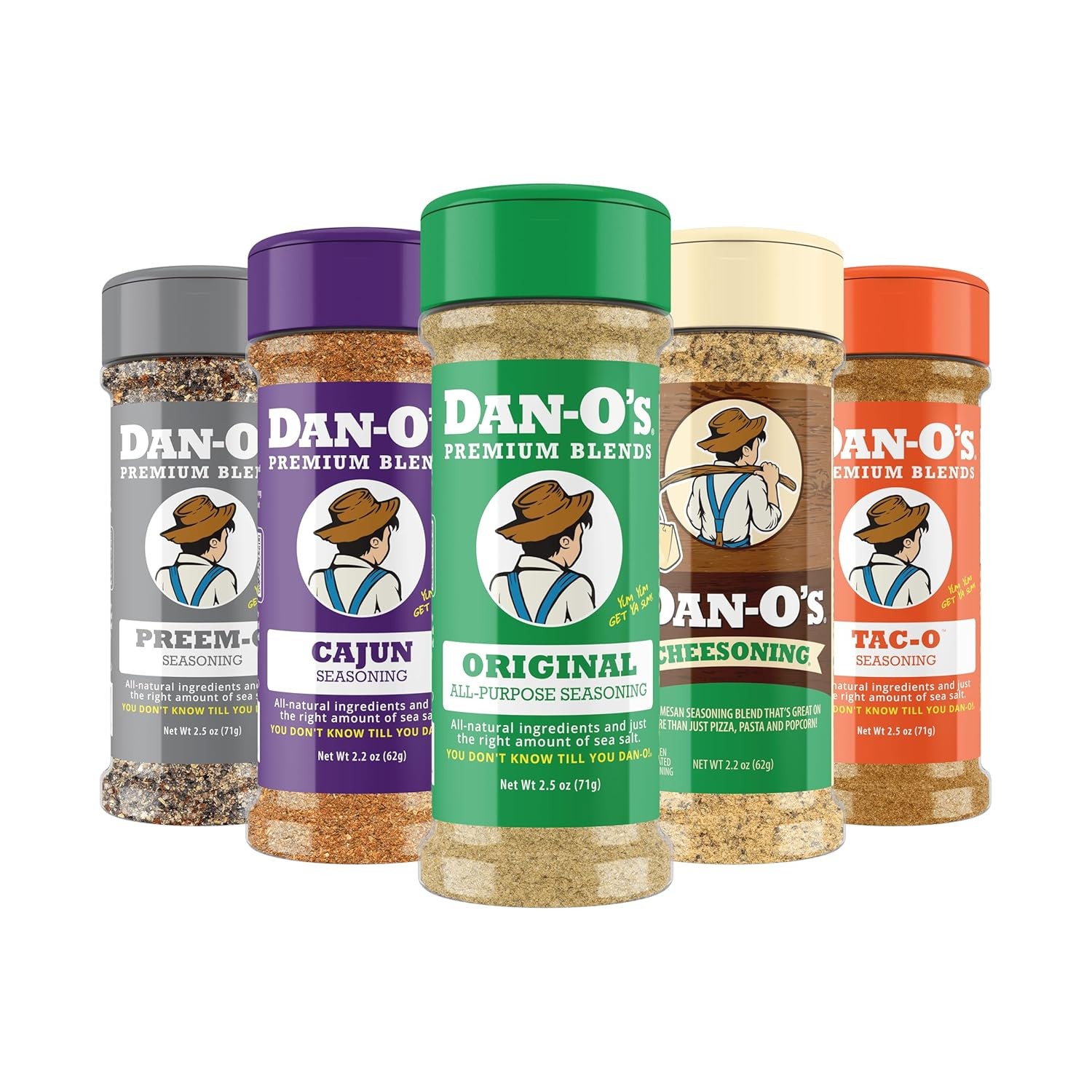 Dan-O’s All Star Seasoning Variety Pack – 5 Bottle Set – Original, Cheesoning, P