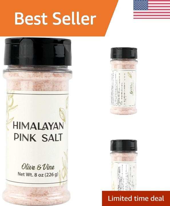Himalayan Pink Salt 8oz in Shaker: Enhance Global Recipes with Authentic Flavor