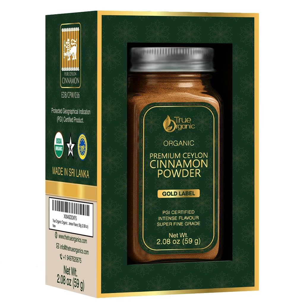 Organic Ceylon Extra Fine Grade Premium Cinnamon Powder 2.08 Oz