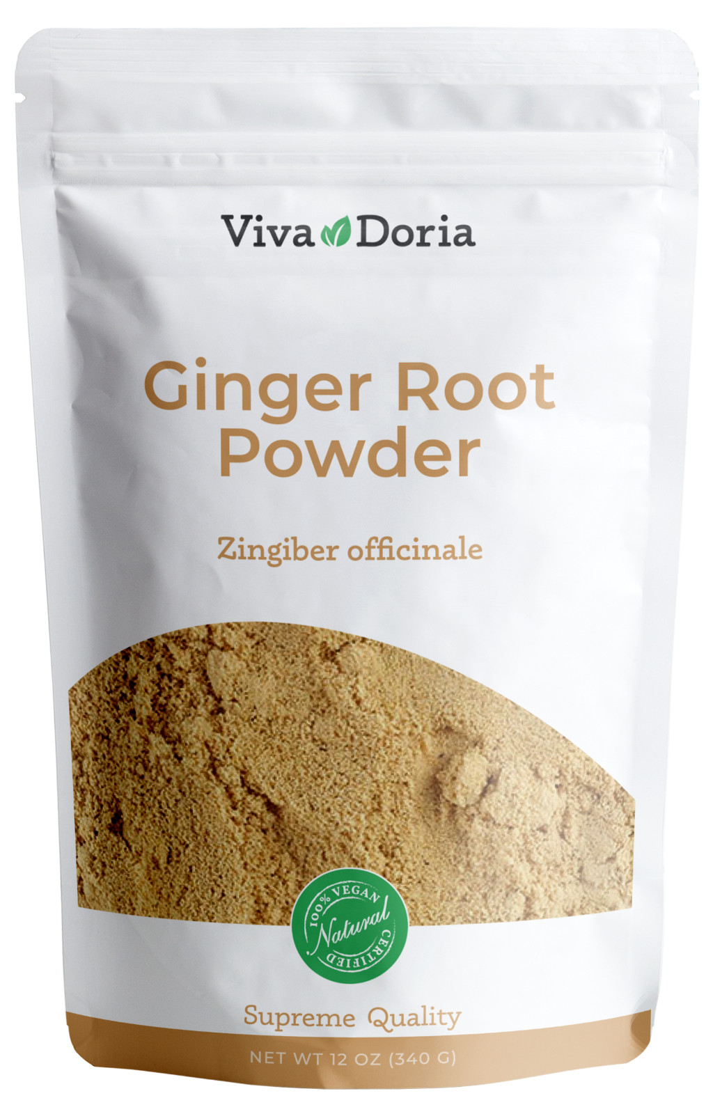 Viva Doria Ginger Root Powder, Raw Ground Ginger, 12 oz