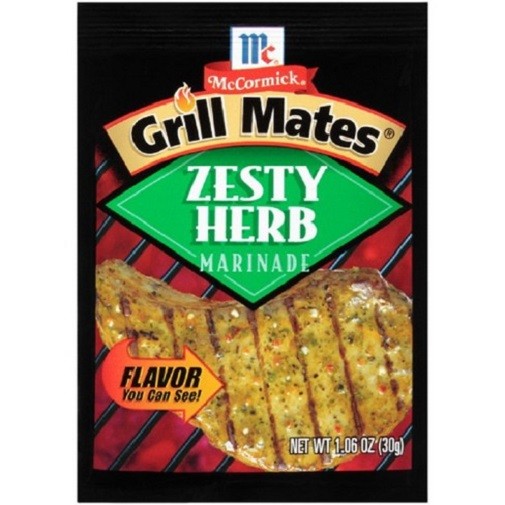 McCormick Grill Mates Zesty Herb Marinade Mix 6 Packets