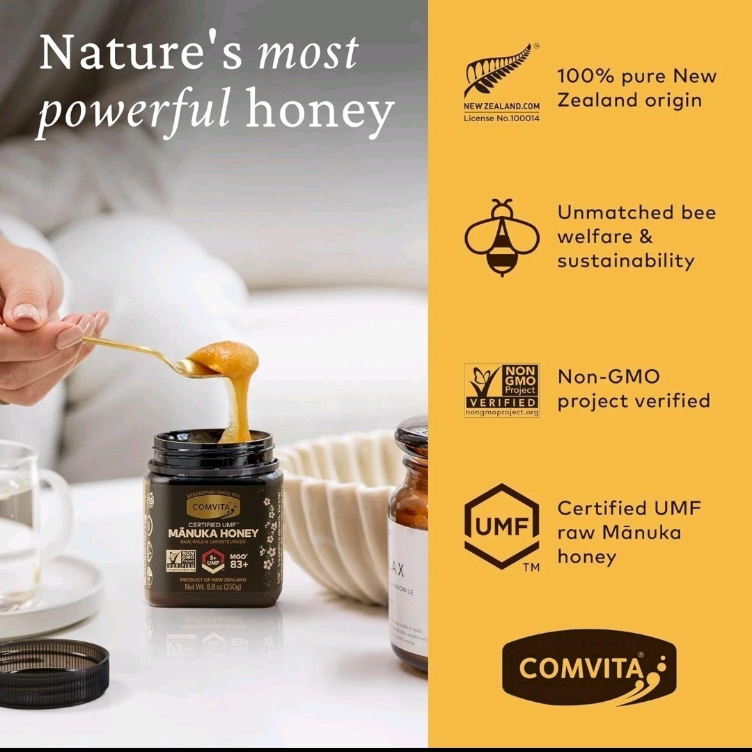 Comvita Raw Wild New Zealand Manuka Honey MGO 83+ UMF 5+ 8.8 oz 250g