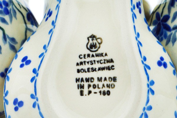 Polish Pottery Seasoning Set 6″ Blue Grapevine-Artisanimports|3801
