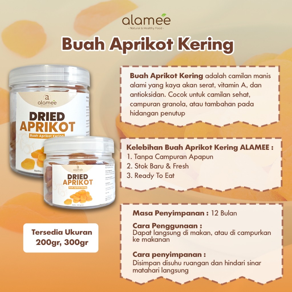 Dried Apricots 300g Dried Fruit Snack For Snacking On The Go Foods