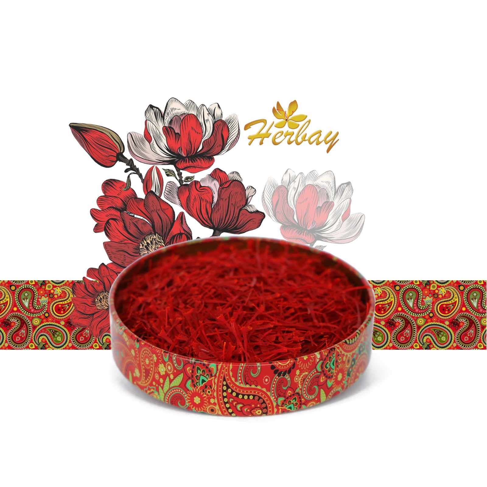 Herbay Saffron, Finest Pure Premium Super-Negin Saffron Spice 5 grams Fire-Fly