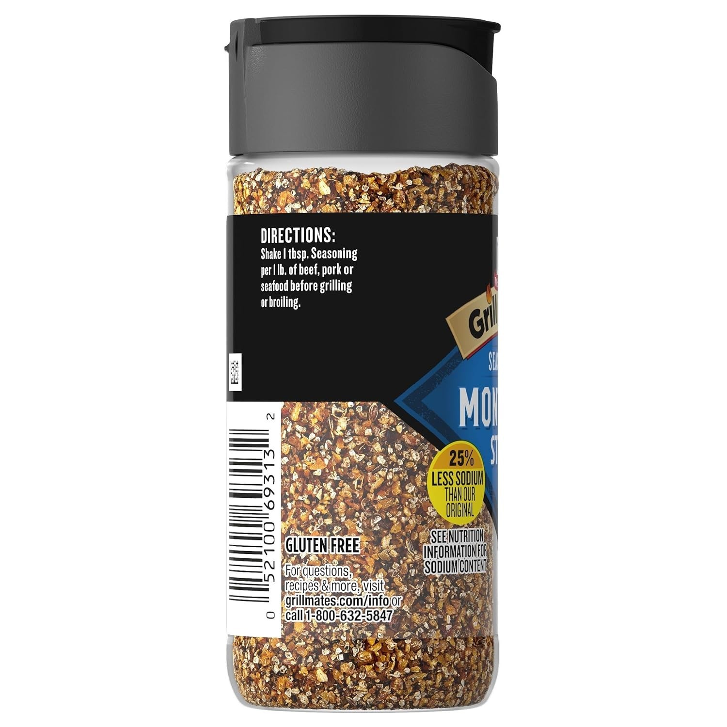 Reduced Salt Montreal Steak Seasoning 3.18 oz Perfect for Grilling