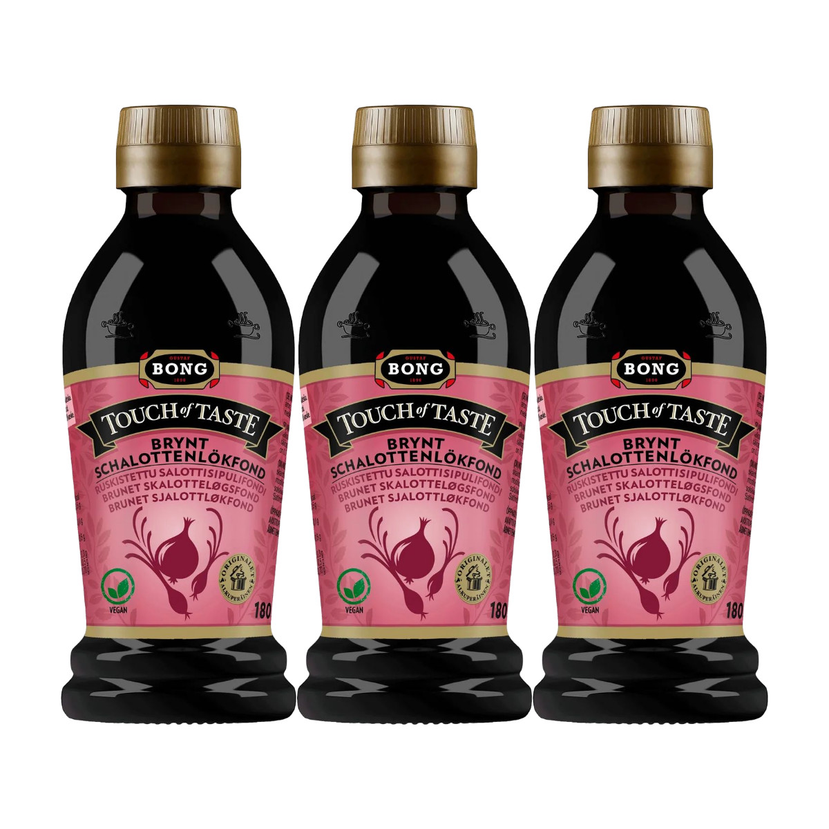 3x Touch of Taste Browned Shallot Stock Concentrate 180ml Vegetarian
