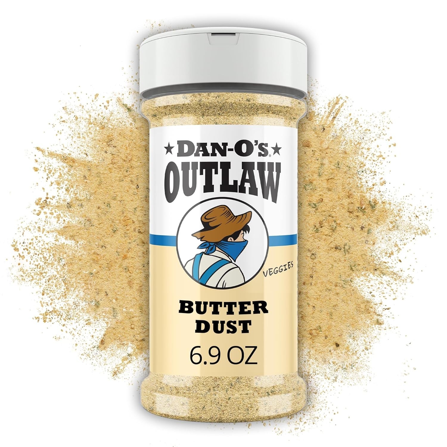 Outlaws Butter Dust Seasoning, 6.9 oz – Buttery Flavor, Zero Calorie Magic