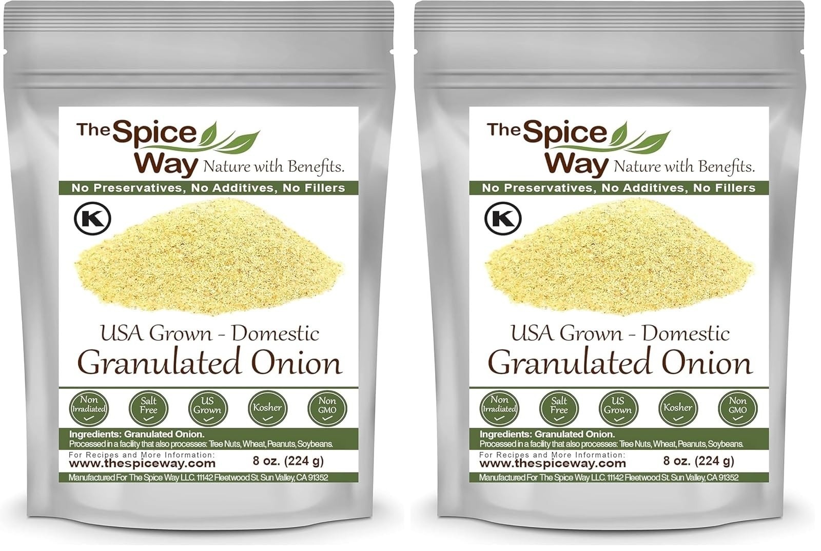 The Spice Way Onion Granules – 8 oz Granulated Onion Powder