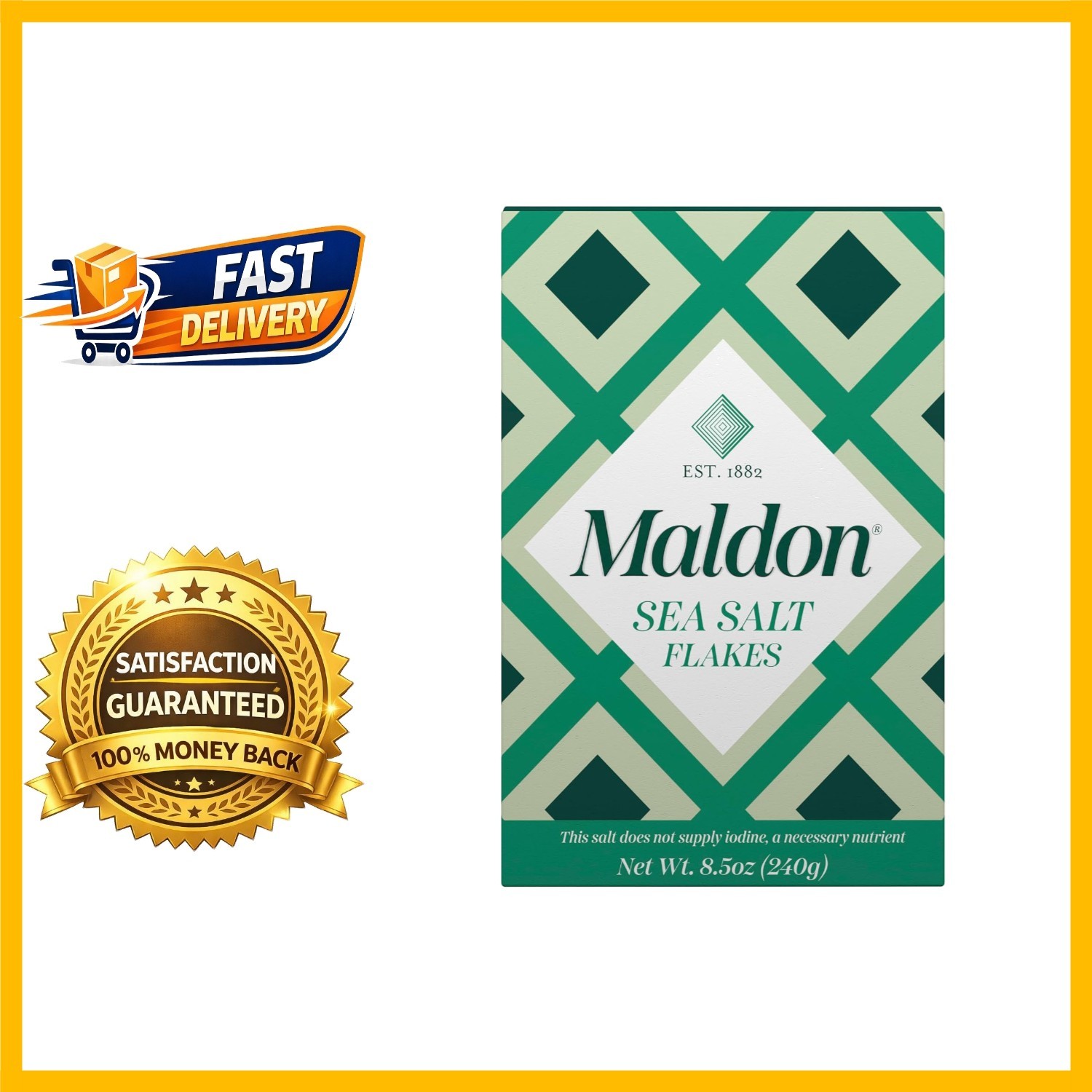 Handcrafted Pyramid Sea Salt Flakes 240g – Enhances Cooking & Presentation