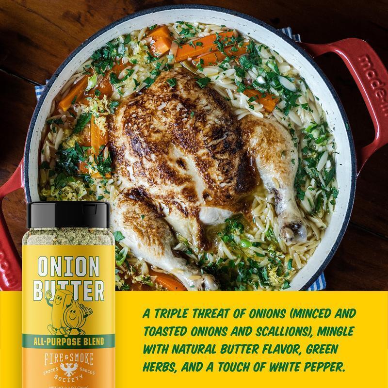 Onion Butter Seasoning Blend BBQ Rub Mixed Spices Flavor Enhancer 9.2oz New