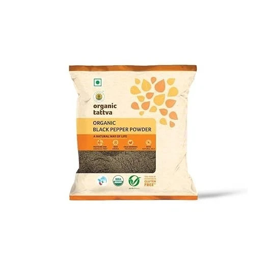 Organic Tattva, Organic Kali Mirch (Black Pepper) Powder | 100 g | Pack of 2