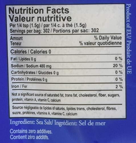 Light Grey Celtic Sea Salt 1 Pound Resealable Bag Additive-Free