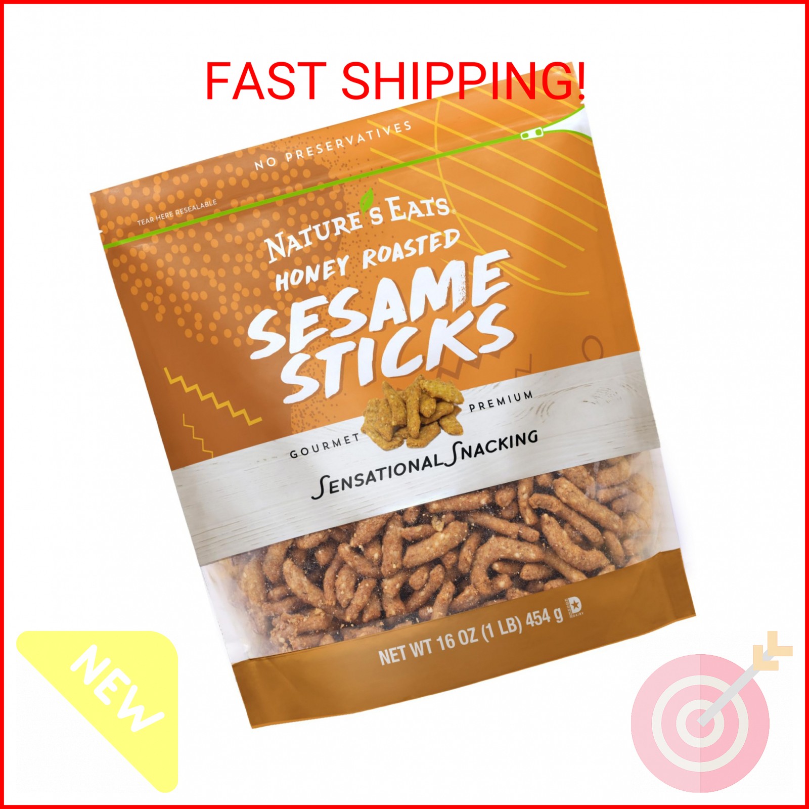 Honey Roasted Sesame Sticks 16oz (Pack of 1)