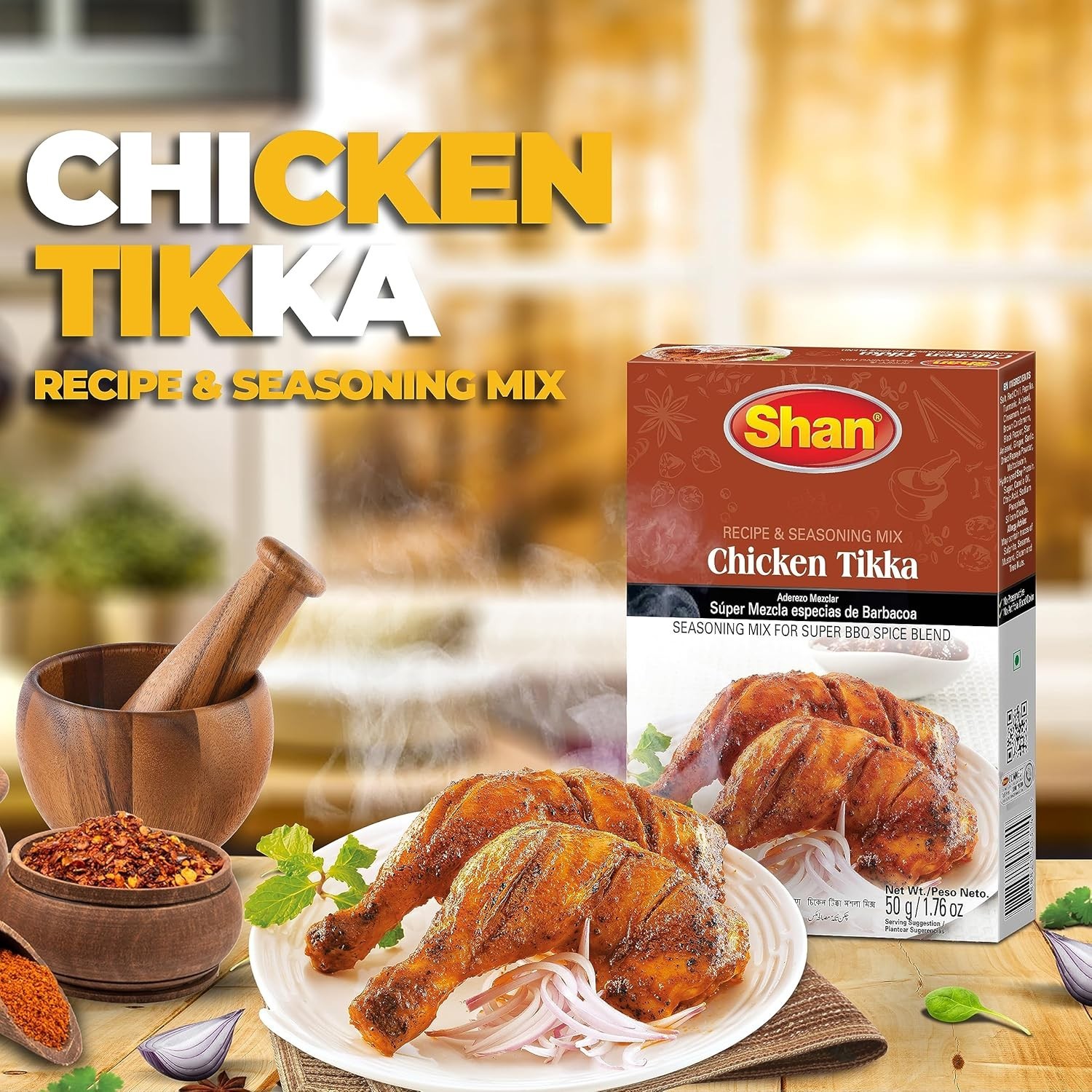 Shan – Chicken Tikka Masala Mix (50g) – Seasoning Packets for Tikka Masala