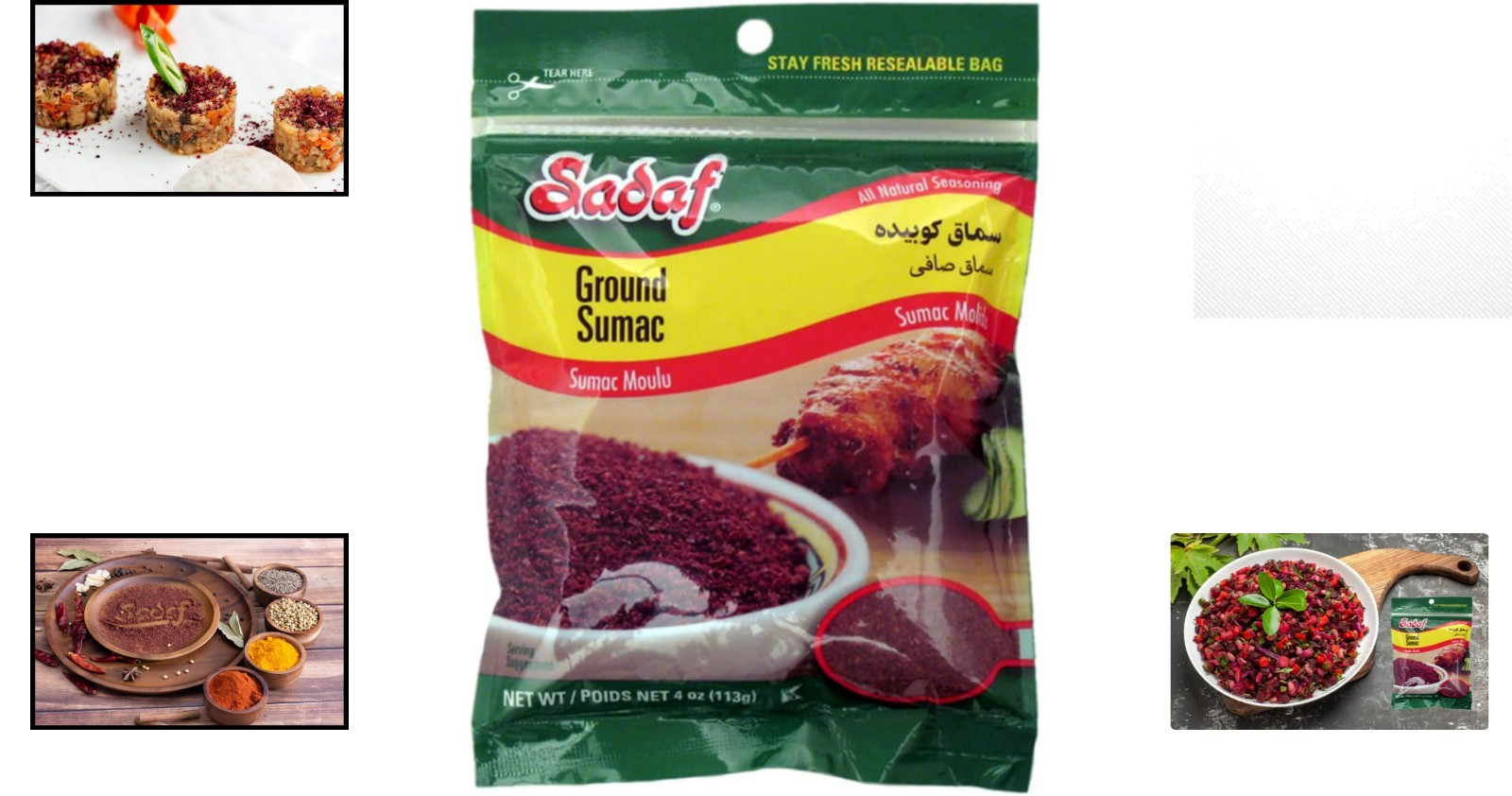 Sumac Seasoning – Traditional Middle Eastern Ground Spice in Resealable 4 oz Bag