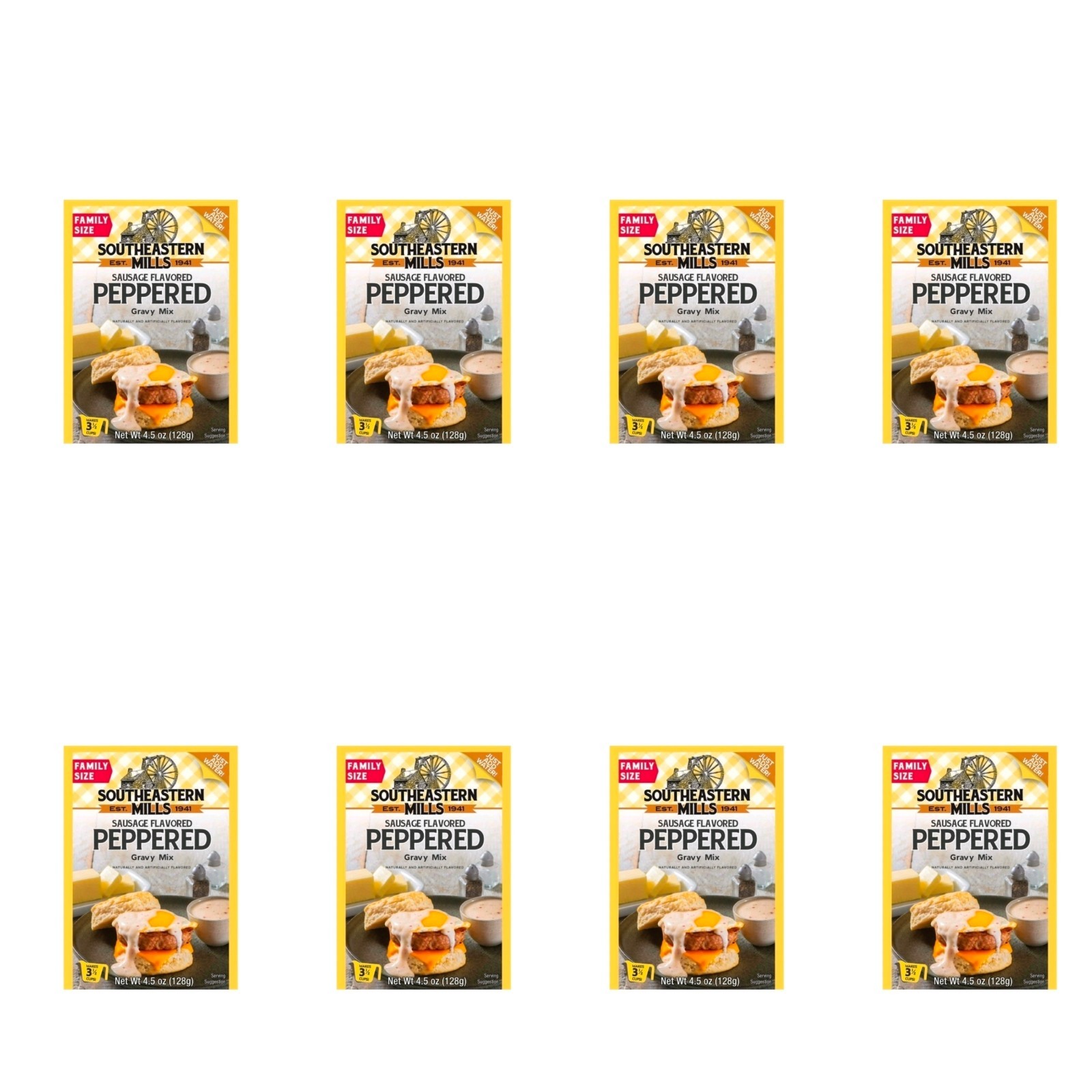 Southeastern Mills Mix Gravy Peppered Sausage 4.5 oz /128g (Pack Of 8)