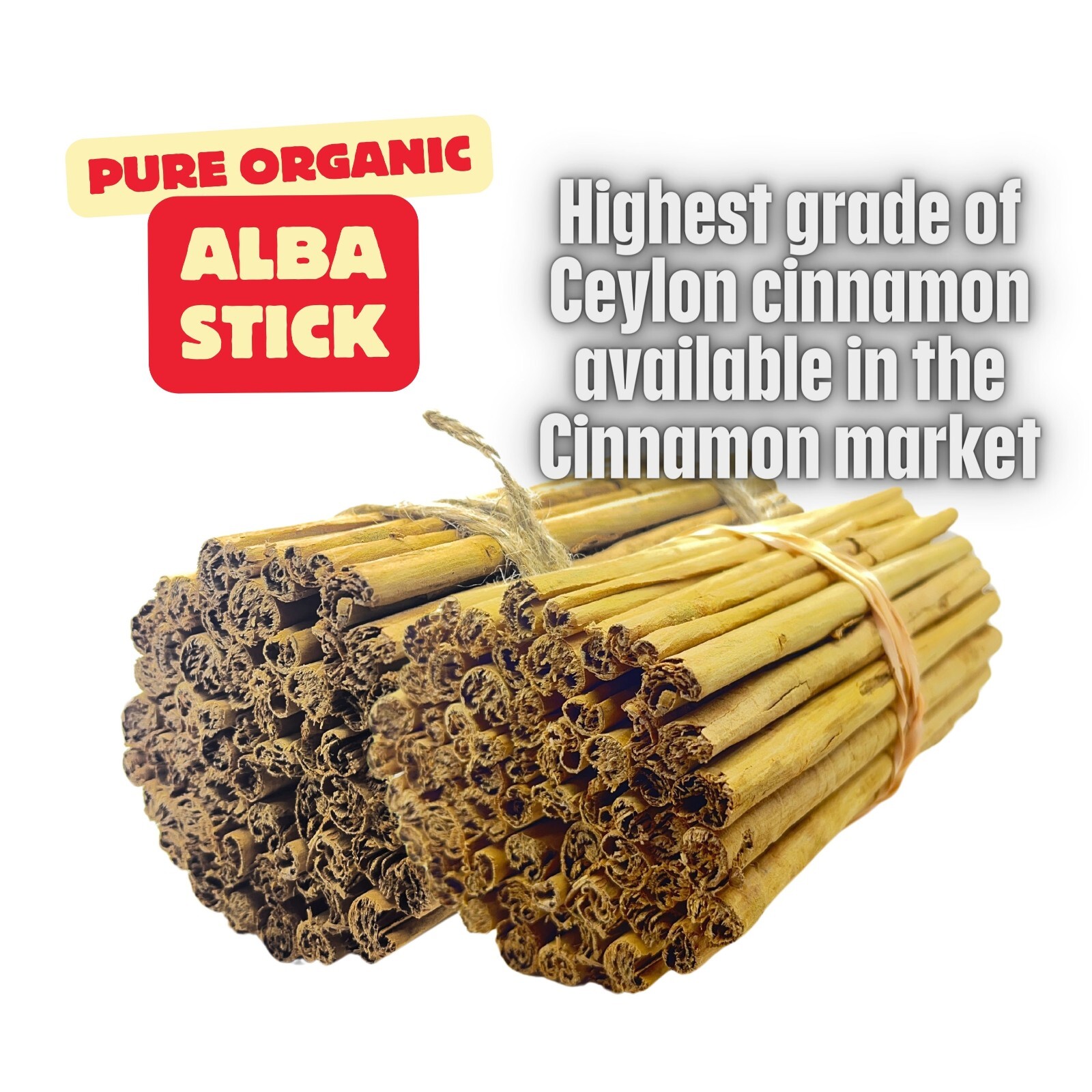 Premium Organic Ceylon Cinnamon Sticks Alba Grade | True Cinnamon
