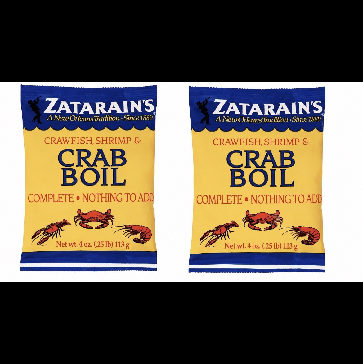 Pack of 2 Zatarain’s Crawfish, Shrimp & Crab Boil, 4 oz