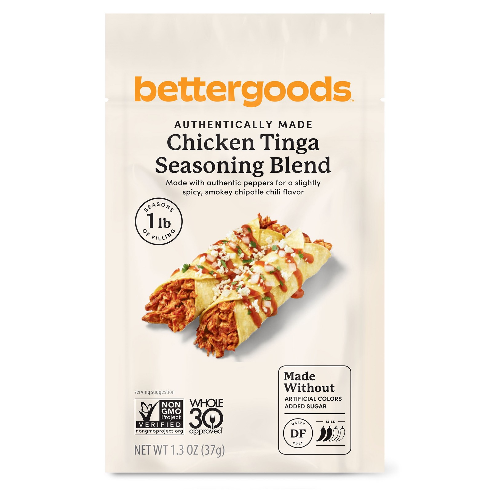(6 pack) bettergoods Chicken Tinga Seasoning Blend, 1.3 oz