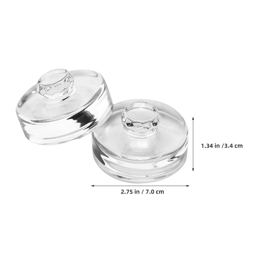 2Pcs Reusable Glass Fermentation Weights for Wide Mouth Mason Jars for Craft Use
